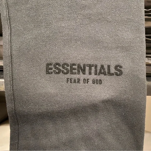 Essentials black straight lounge pants stretch limo SS2022 - Picture 4 of 4